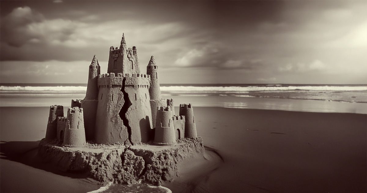 Ocean błękitu i czerwony atrament